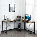 L-Shaped Black Gaming Desk - Home Office Computer Workstation
