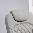 Grey PU Recliner Chair with Footrest and Headrest