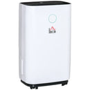 Compact 20L Home Dehumidifier - White LED Screen, Sleep Mode, 24H Timer