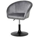 Grey Swivel Fabric Bar Stool with Adjustable Height