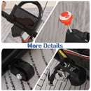 Black Stationary Exercise Bike with Adjustable Resistance and LCD Monitor