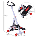 Adjustable Foldable Step Machine with LCD Display - Blue Stepper for Home Gym
