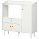 Black Freestanding Home Storage Unit with Small Appliance Compartment