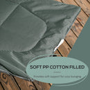 Grey Padded Foldable Sun Lounger with Carry Bag and Cup Holder