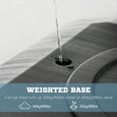 Adjustable Basketball Hoop Stand with Sturdy Backboard, Portable Wheels - Black