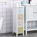 4-Drawer White Storage Chest for Bedroom and Bathroom