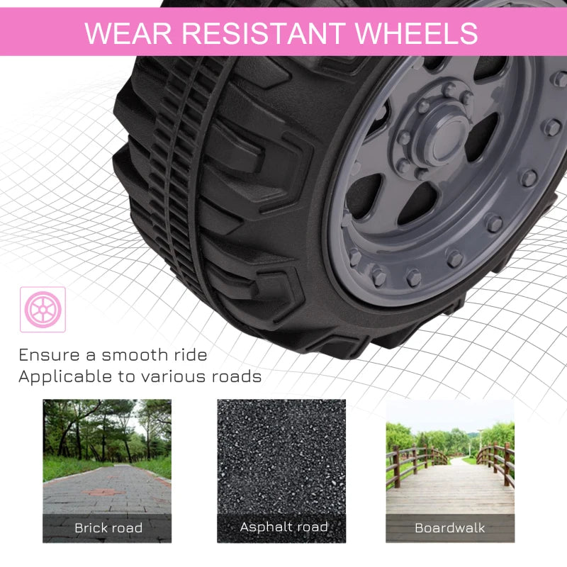 6V Pink Kids Electric Ride-On Quad Bike with Music | Ages 18-36 Months
