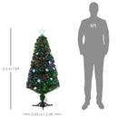 5FT Green Fiber Optic LED Christmas Tree - Holiday Home Xmas Decoration