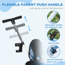 Blue 6-in-1 Kids Tricycle with 5-Point Harness and Canopy