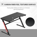 Black Z-Shaped Gaming Desk with Cable Management - 1.2m