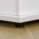 White Wooden Storage Bench with Lid