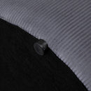 Grey Fabric Storage Ottomans Set of 2 with Removable Lid