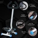 Blue Adjustable Step Machine with LCD Screen & Handlebars