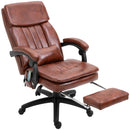 Brown High Back Gaming Recliner Chair with Footrest & Massage Points