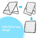 Adjustable Kickback Rebounder Net Goal for Training, Black