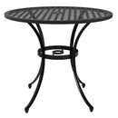 Round Aluminium Outdoor Table with Parasol Hole - Grey