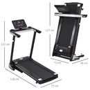 Black Folding Home Treadmill with LCD Display