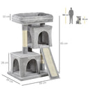 Grey Cat Scratching Post Tower for Indoor Cats - 83cm