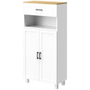 Nordic White Kitchen Storage Cabinet with Drawer and Doors