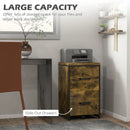Rustic Brown 2-Drawer Industrial File Cabinet for A4 Size