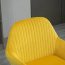 Yellow Velvet Accent Chairs, Set of 2 - Modern Armchairs for Living Room & Bedroom