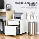 White 2-Drawer Lockable Steel File Cabinet for A4/Letter/Legal Files