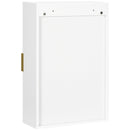 White Bathroom Wall Cabinet with Adjustable Shelves - Over Toilet Storage