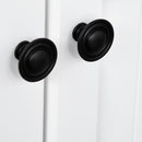 White Wooden Kitchen Storage Cabinet with Drawers