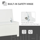 White Lift Top Storage Chest with Safety Hinges - Bedroom Entryway Organizer