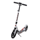 White Foldable Kick Scooter with Shock Absorption for Teens and Adults