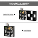 Black Nine-Cube Compact Shelving Unit