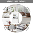 White Kitchen Storage Cabinet with Drawers and Shelves