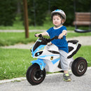 Blue Kids Police Ride-On 3-Wheel Bike with Music and Lights