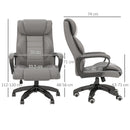 Grey High Back Executive Office Chair with Vibration Massage