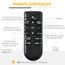 Black Electric Fireplace Suite with Remote Control & Timer