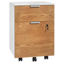 Wood Effect 2-Drawer Lockable Filing Cabinet - Espresso