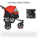 3-Wheel Pet Buggy Red/Black