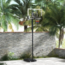 Adjustable 6-Level Freestanding Basketball Hoop - Black