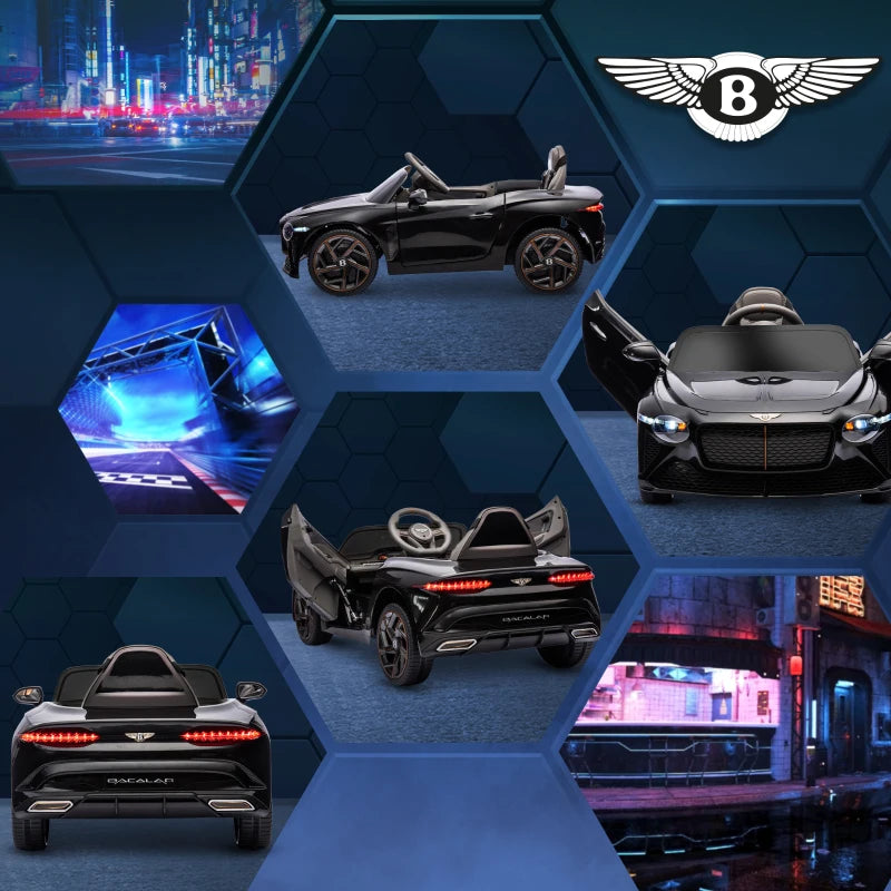 Black Licensed 12V Kids Electric Car with Remote Control