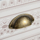 Set of 2 Purple Shabby Chic Nightstands with 3 Drawers