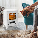 White Electric Stove Fireplace, Flame Effect, 950/1850W