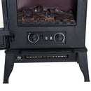 Black Electric Fireplace Stove with LED Flame Effect 1000W/2000W