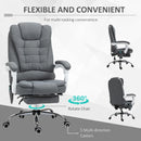 Grey Heated Massage Office Chair with Footrest