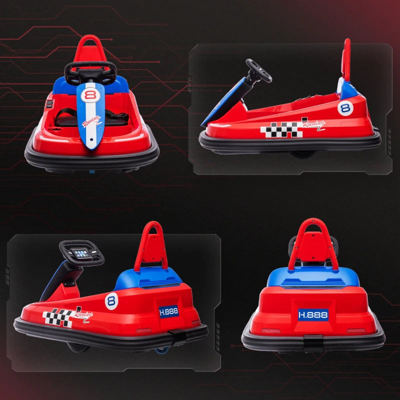 Red Electric Kids Bumper Car with Music and Lights