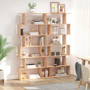 Maple Wood S-Shaped 6-Shelf Room Divider Bookcase