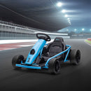 Blue Electric Drift Go Kart for Kids, 2 Speed Ride-On Racing Toy