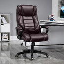Brown High Back Executive Office Chair with Vibration Massage