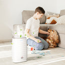 Quiet Bedroom Air Purifier with Carbon HEPA Filtration - White