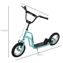 Blue Kids Stunt Scooter with Adjustable Handlebar and 2 Brakes