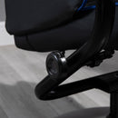 Blue Gaming Chair Set with Footrest, Headrest, and Lumbar Support
